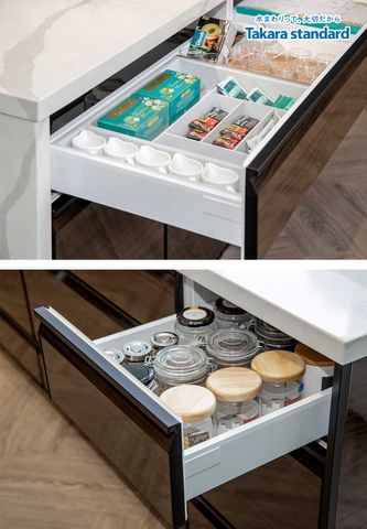 Hệ Tủ Bếp Lemure Cao Cấp Chữ I Kèm Bàn Đảo Màu LGB - Showroom Q2