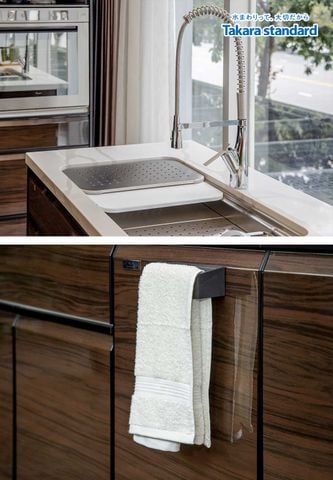 Hệ Tủ Bếp Lemure Cao Cấp Chữ I Kèm Bàn Đảo Màu LGB - Showroom Q2