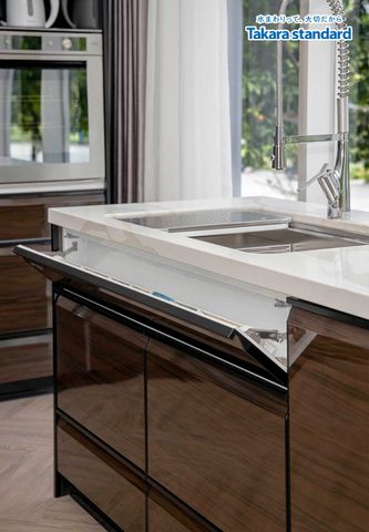 Hệ Tủ Bếp Lemure Cao Cấp Chữ I Kèm Bàn Đảo Màu LGB - Showroom Q2