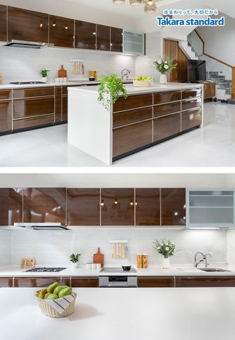 Hệ Tủ Bếp Lemure Cao Cấp Màu LGU - Biệt thự Q. Bình Thạnh