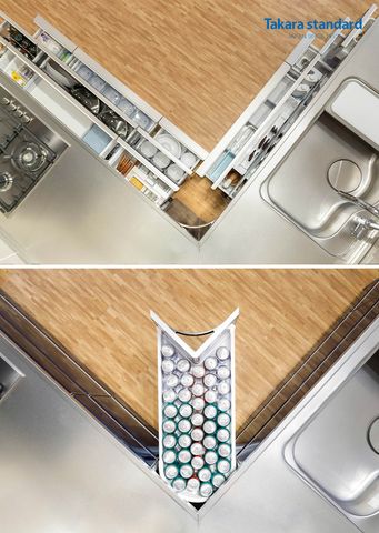 Hệ Tủ Bếp Lemure Chữ L Cao Cấp Màu LUN - Showroom Takara standard