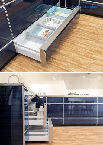 Hệ Tủ Bếp Lemure Chữ L Cao Cấp Màu LUN - Showroom Takara standard