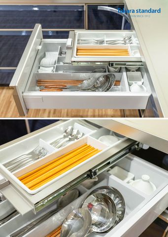 Hệ Tủ Bếp Lemure Chữ L Cao Cấp Màu LUN - Showroom Takara standard