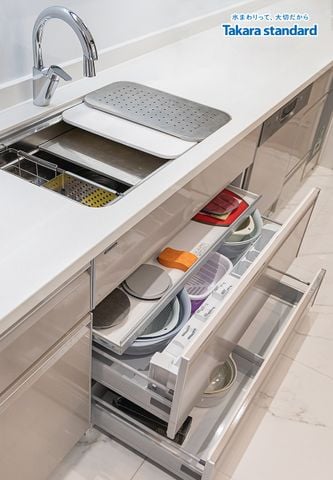 Hệ Tủ Bếp Treasia Cao Cấp Hình Chữ U - Biệt Thự Vinhomes Central Park