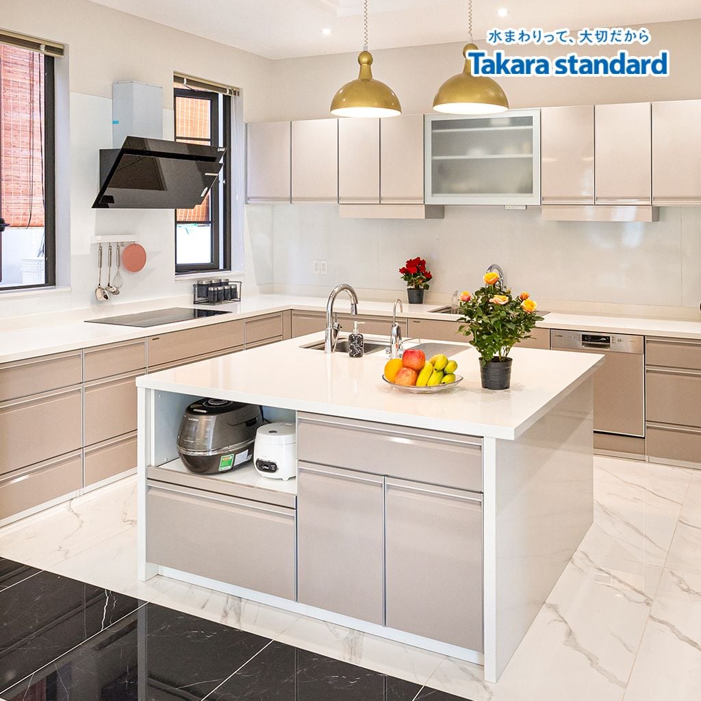 Hệ Tủ Bếp Treasia Cao Cấp Hình Chữ U - Biệt Thự Vinhomes Central Park