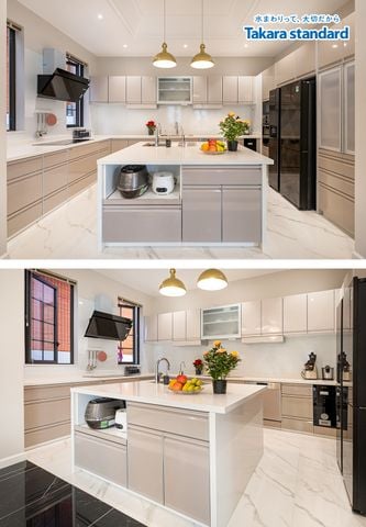 Hệ Tủ Bếp Treasia Cao Cấp Hình Chữ U - Biệt Thự Vinhomes Central Park