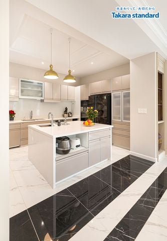 Hệ Tủ Bếp Treasia Cao Cấp Hình Chữ U - Biệt Thự Vinhomes Central Park