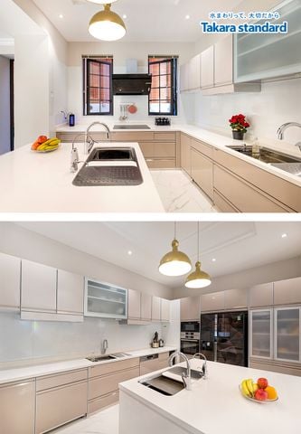 Hệ Tủ Bếp Treasia Cao Cấp Hình Chữ U - Biệt Thự Vinhomes Central Park