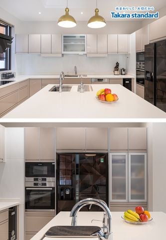 Hệ Tủ Bếp Treasia Cao Cấp Hình Chữ U - Biệt Thự Vinhomes Central Park