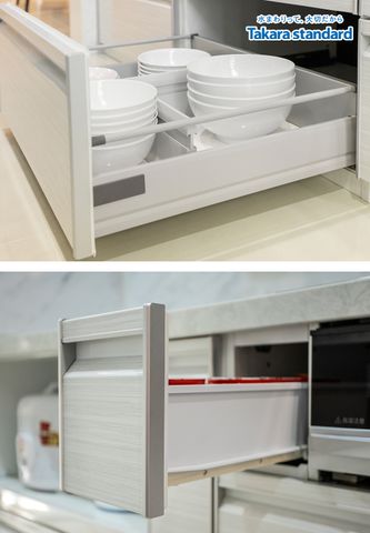 Hệ Tủ Bếp Cao Cấp Treasia Chữ I Màu VBW - Centrosa Hà Đô