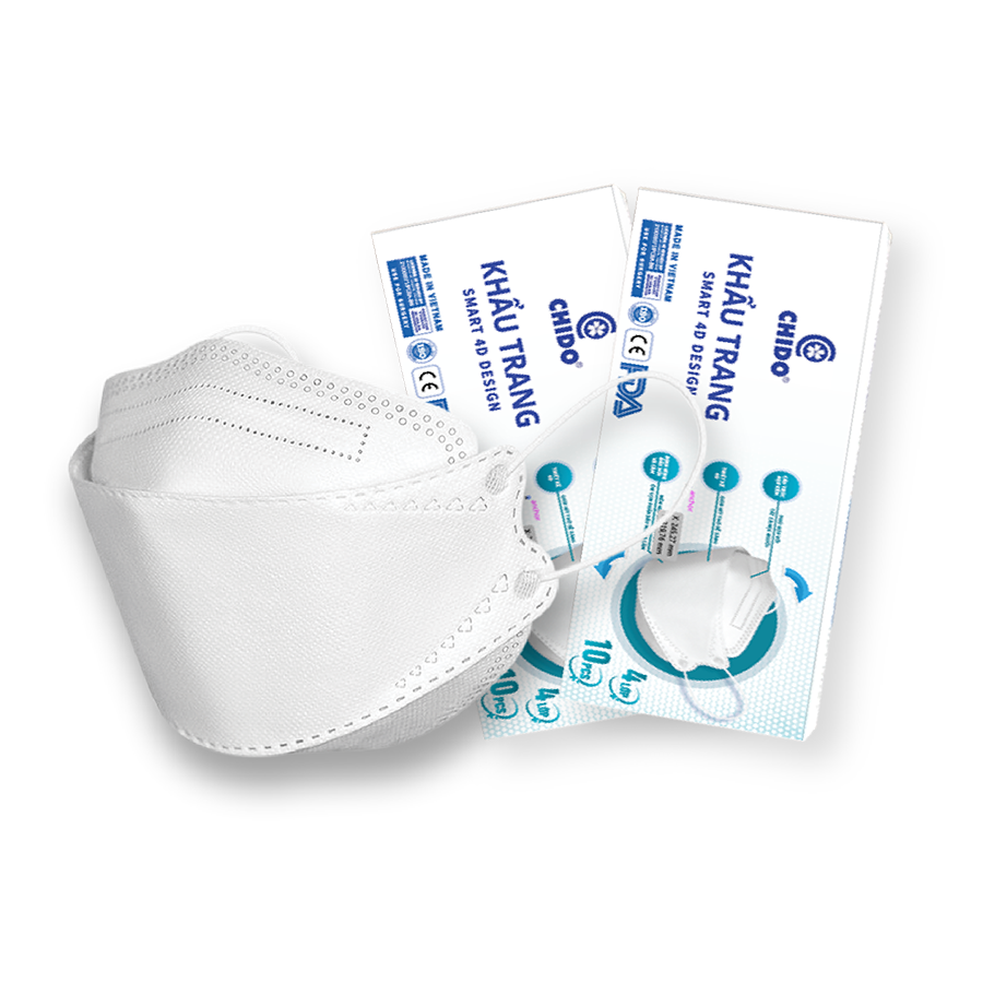 Khẩu trang y tế KF94 CHIDO (4D) chống bụi mịn kháng khuẩn cao cấp