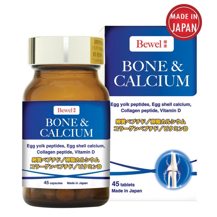 BEWEL Bone & Calcium - Hỗ  trợ Xương, Tăng chiều Cao - hộp 45v