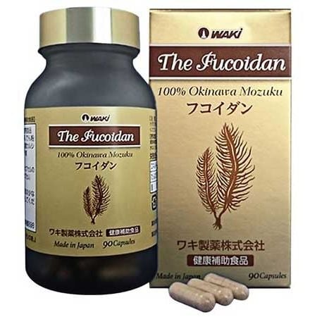 The Fucoidan - 100% Tảo Nâu Mozuku Okinawa - Hỗ trợ Ung thư, Hoá Trị, Xạ trị - hộp 90v