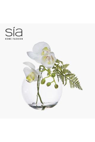 Hoa lan trắng nhân tạo - lọ thủy tinh
