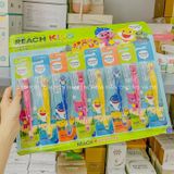  Bàn Chải Đánh Răng Reach Kids PinkFong, Baby Shark Cho Bé Từ 3-6 tuổi Nội Địa Hàn Quốc 