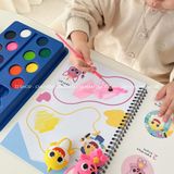  [ My Little Tiger ] Màu Nước Dạng Nén Viên Khô Tô Màu Baby Shark, PinkFong Cho Bé - Order Hàn Quốc 5-7 Ngày 