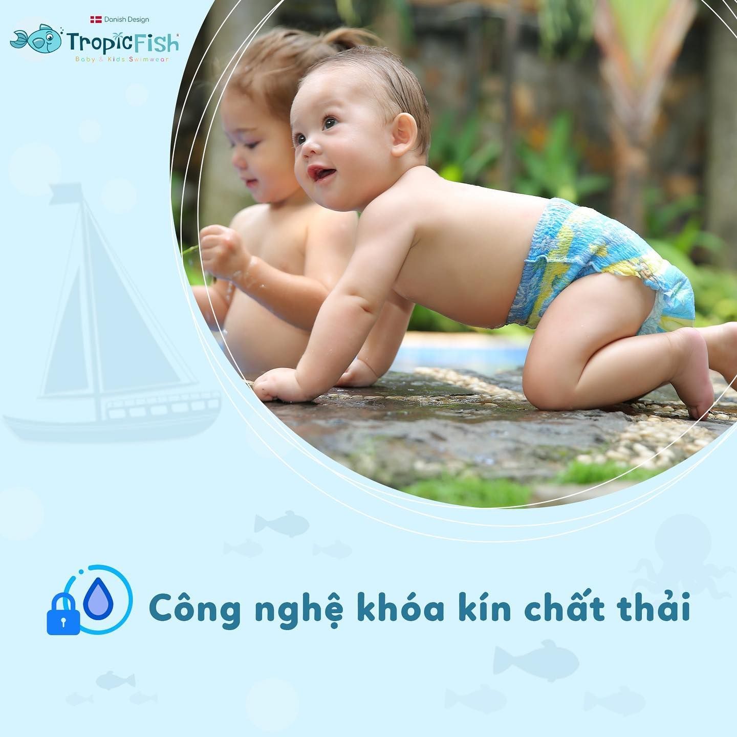  Tã Bỉm Bơi Cho Bé Tropic Fish Sản Xuất Tại Đan Mạch Đủ Size S M L / 1 Miếng [Hàng Chính Hãng] 