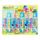  Bàn Chải Đánh Răng Reach Kids PinkFong, Baby Shark Cho Bé Từ 3-6 tuổi Nội Địa Hàn Quốc 