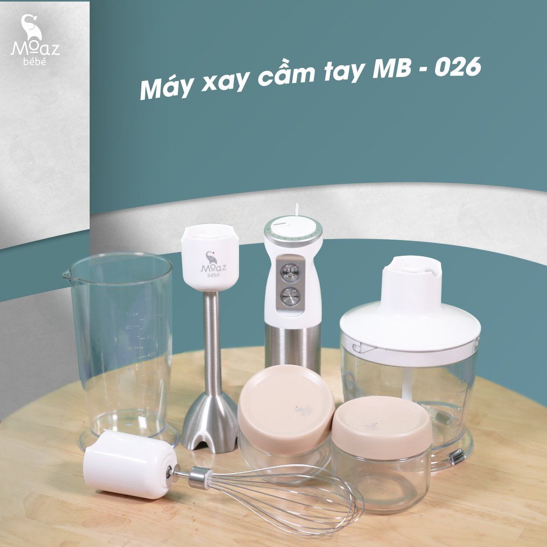  MÁY XAY CẦM TAY ĐA NĂNG MOAZ BÉBÉ MB–026 