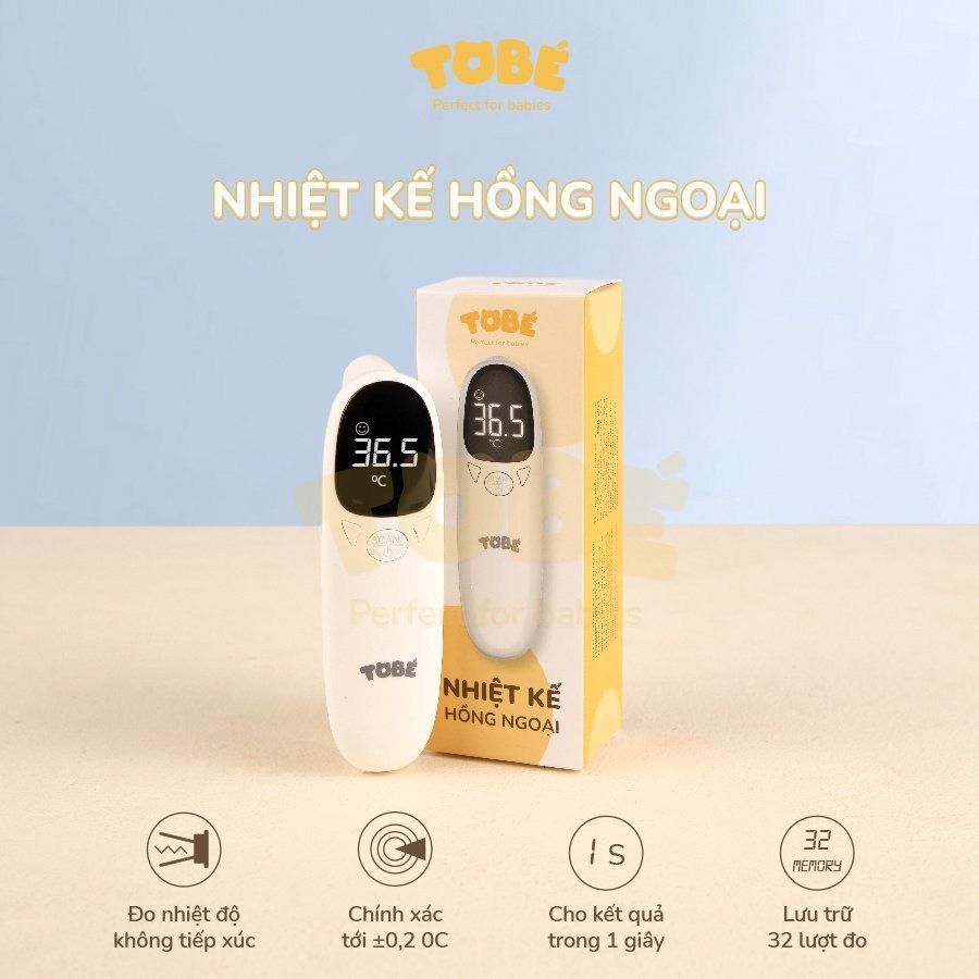  Nhiệt Kế Hồng Ngoại TOBE Cho Bé Hàng Chính Hãng Cao Cấp 