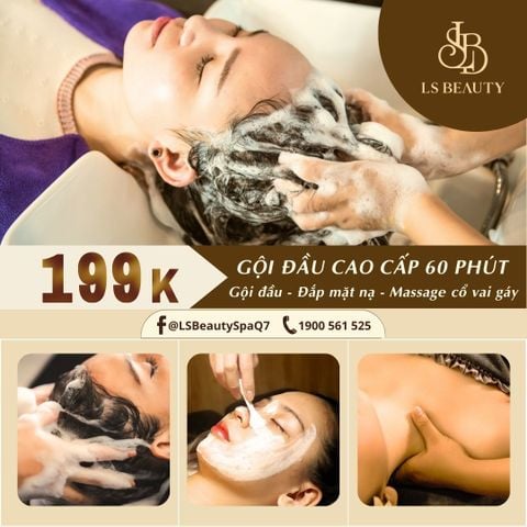 Gội đầu thư giãn kết hợp massage cổ vai gáy chỉ với 199k