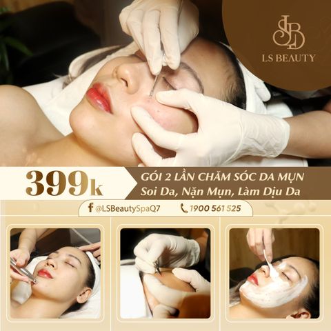 Liệu Trình Nặn Mụn Sạch Mụn Giảm Thâm LS Beauty Spa | Mua 1 Tặng 1