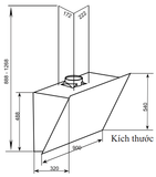  MÁY HÚT MÙI TREO TƯỜNG BAUMATIC BES950BGL 