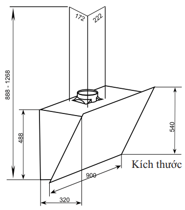  MÁY HÚT MÙI TREO TƯỜNG BAUMATIC BES950BGL 