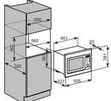  LÒ VI SÓNG KẾT HỢP NƯỚNG ÂM TỦ BMG220X 