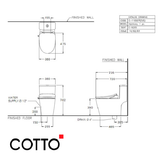  Bồn Cầu COTTO C110507 Một Khối Harmony 