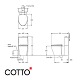  Bàn cầu COTTO C12017- Charisma 