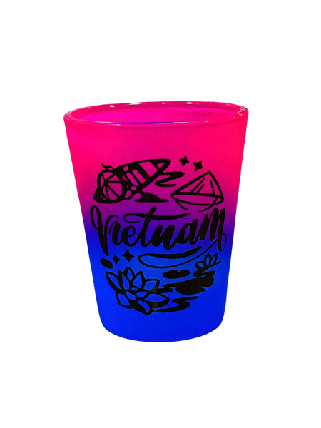 Neon Shot Glass Viet Nam 2 (Pink & Blue)