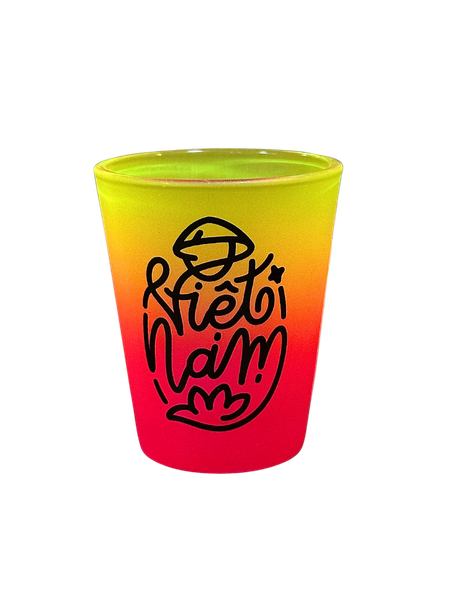 Neon Shot Glass Viet Nam 1 (Orange & Pink)