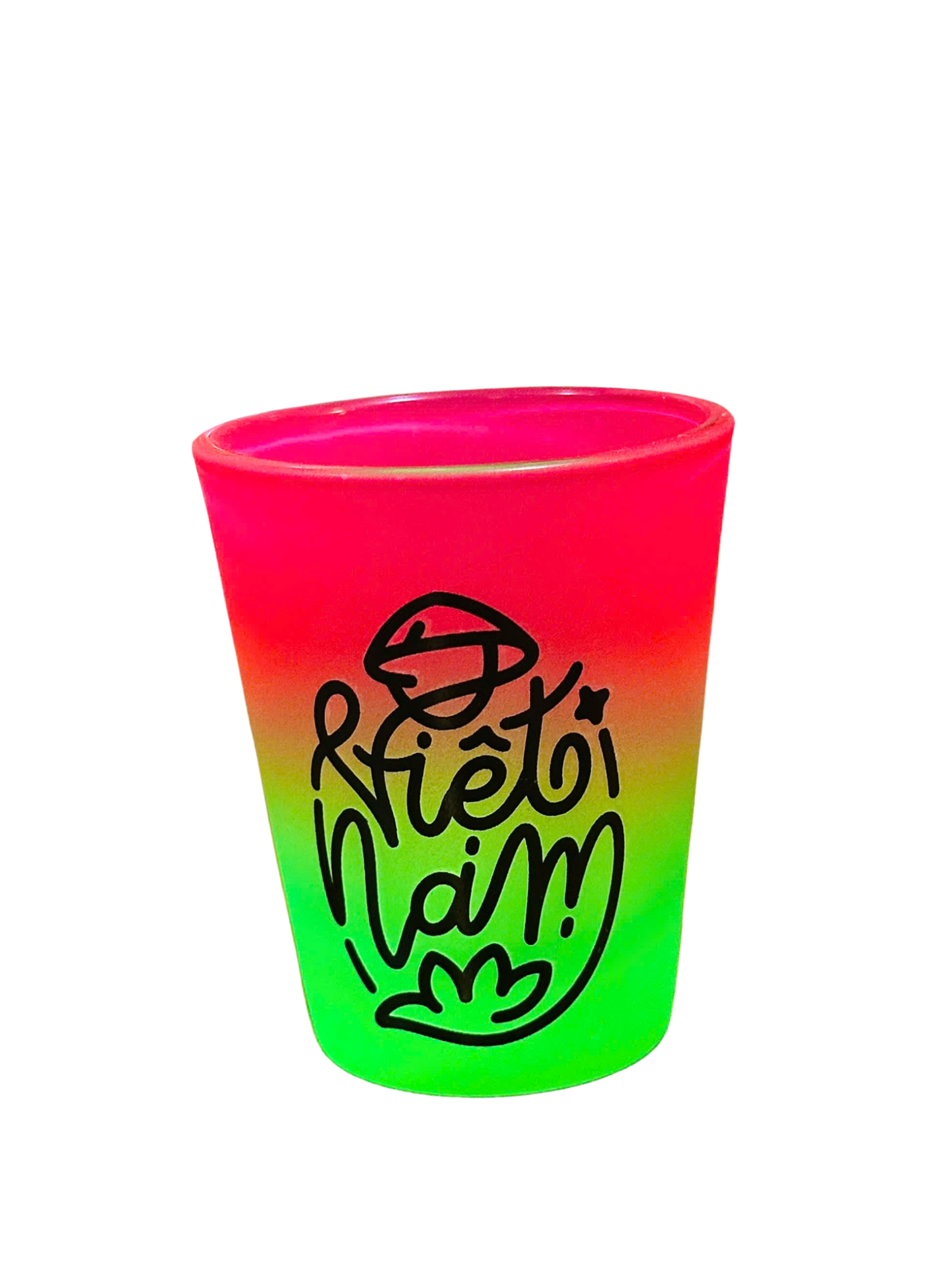  Neon Shot Glass Viet Nam 1 (Pink & Green) 