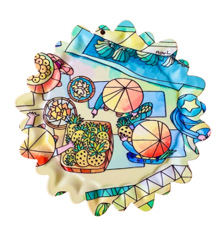 3D Metal Flower Shape 03