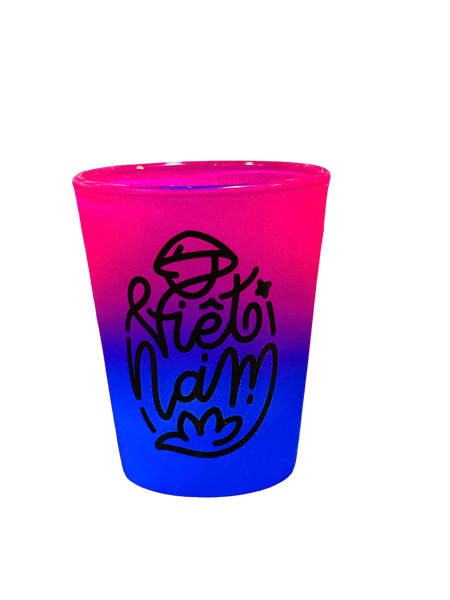Neon Shot Glass Viet Nam 1 (Pink & Blue)