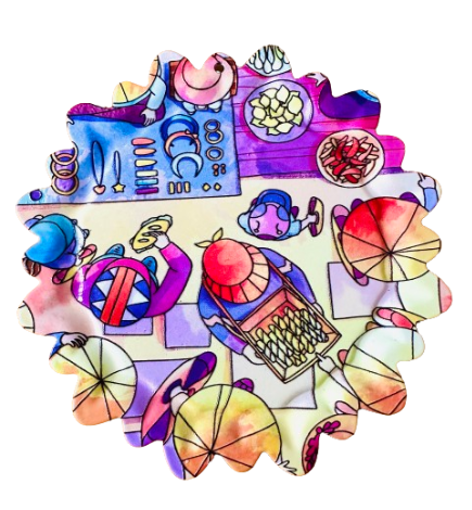 3D Metal Flower Shape 05