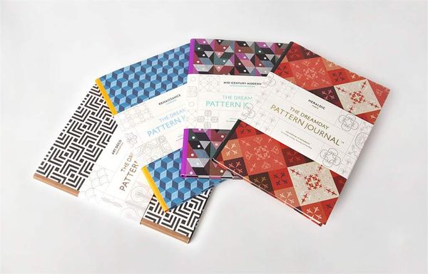 The Dreamday Pattern Journal: Mid Century Modern - Scandinavian Design : Colouring-in notebook for writing, musing, drawing and doodling_Marion Deuchars_9781856699983_Laurence King Publishing