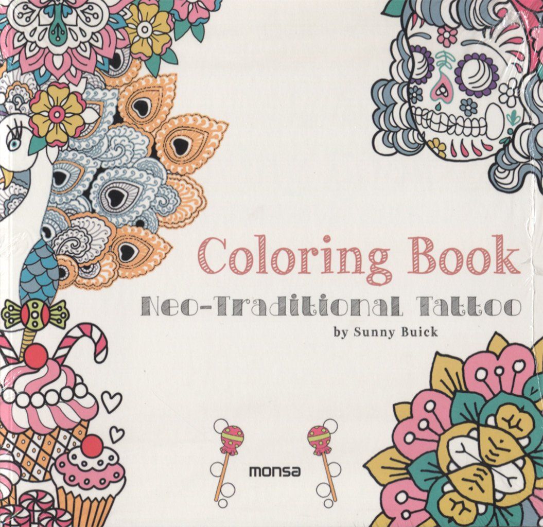  Coloring Book Neo-Traditional Tattoo Ctn 41 