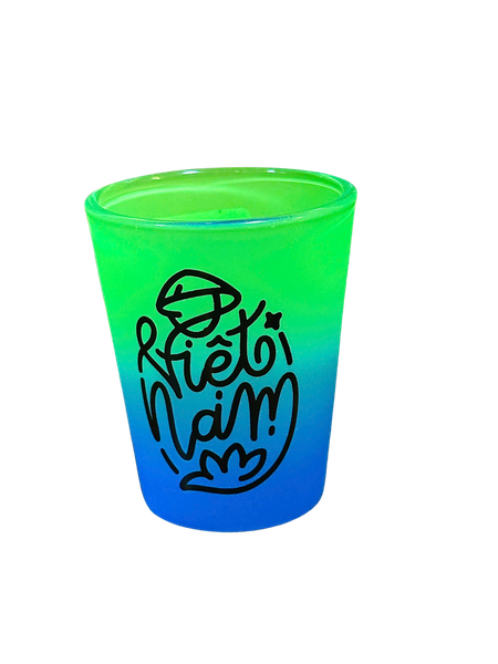 Neon Shot Glass Viet Nam 1 (Green & Blue)