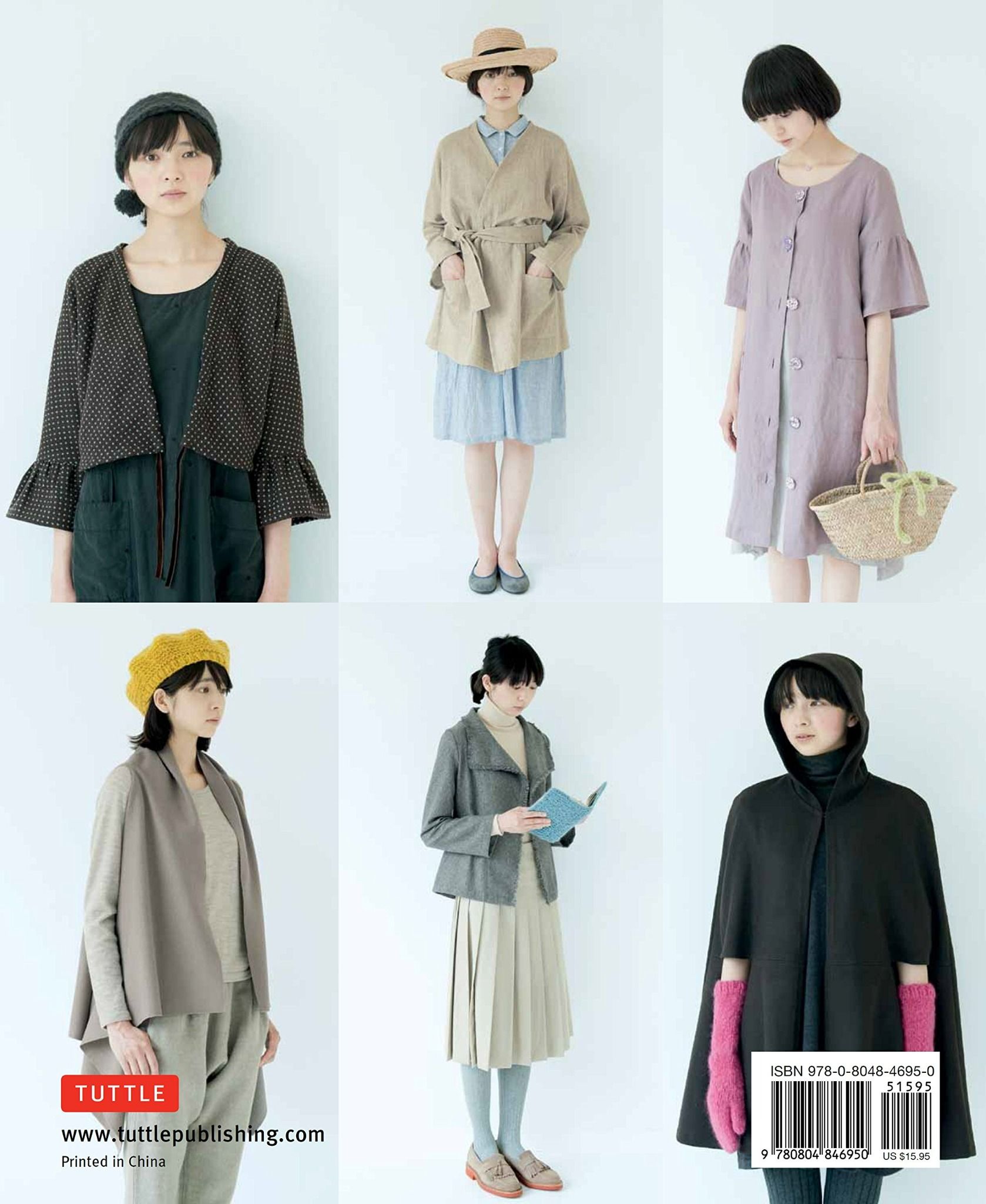  Stylish Wraps Sewing Book : Ponchos, Capes, Coats and More - Fashionable Warmers that are Easy to Sew_ Tuttle Publishing_9780804846950_Author  Yoshiko Tsukiori 