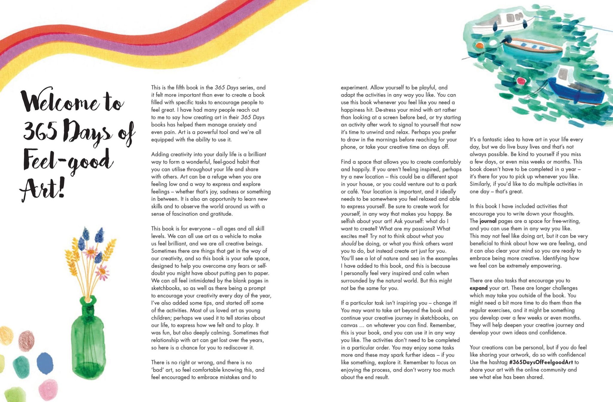  365 Days of Feel-good Art : For Self-Care and Joy, Every Day of the Year 