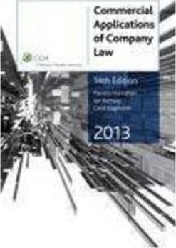  Commercial Applications of Company Law 2013 