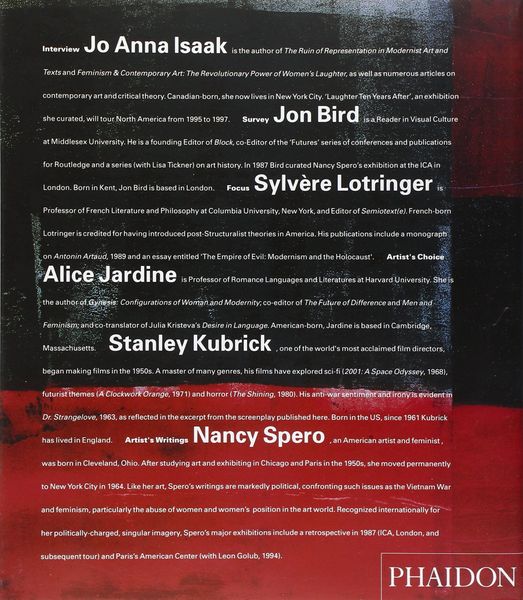 Nancy Spero-Contemporary Artists series_Jon Bird_9780714833408_Phaidon Press Ltd