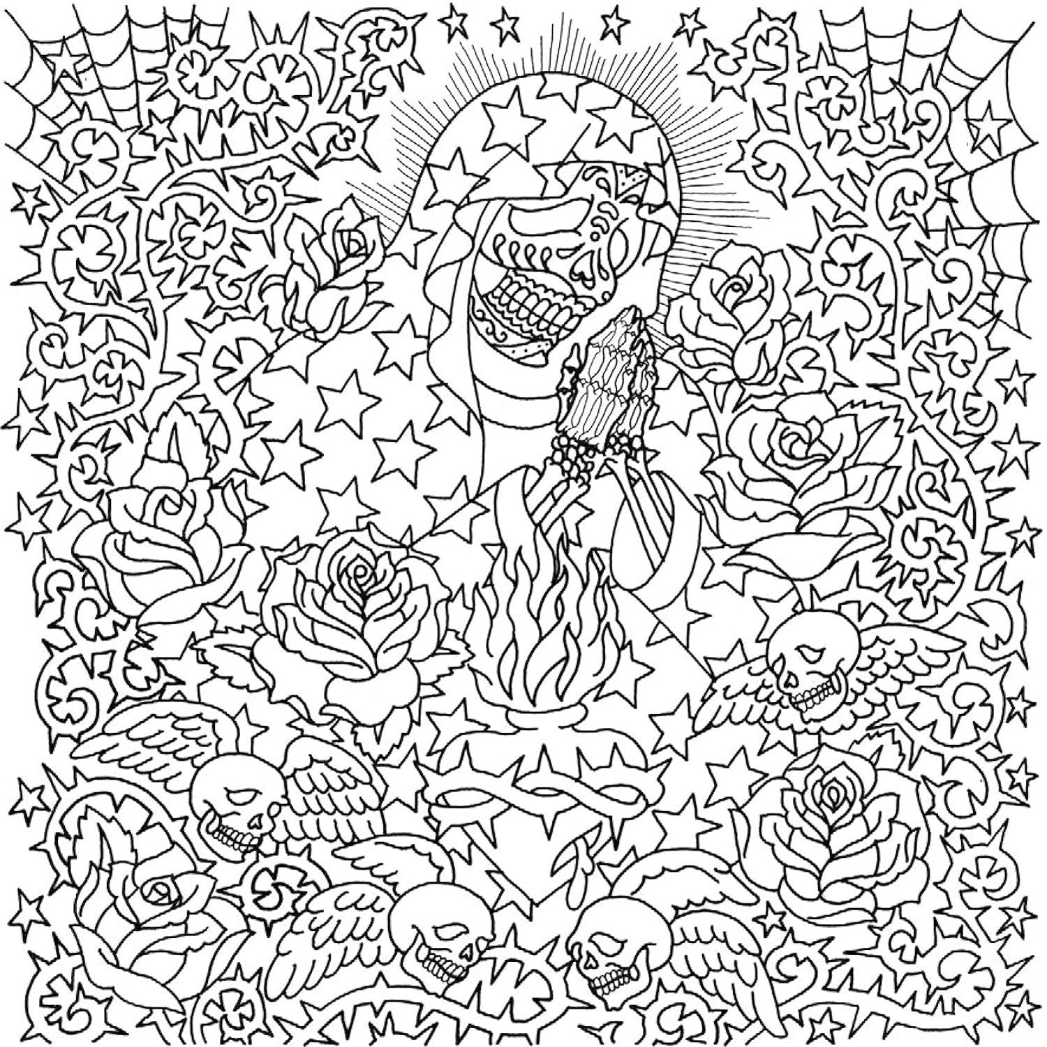  Coloring Book Neo-Traditional Tattoo Ctn 41 