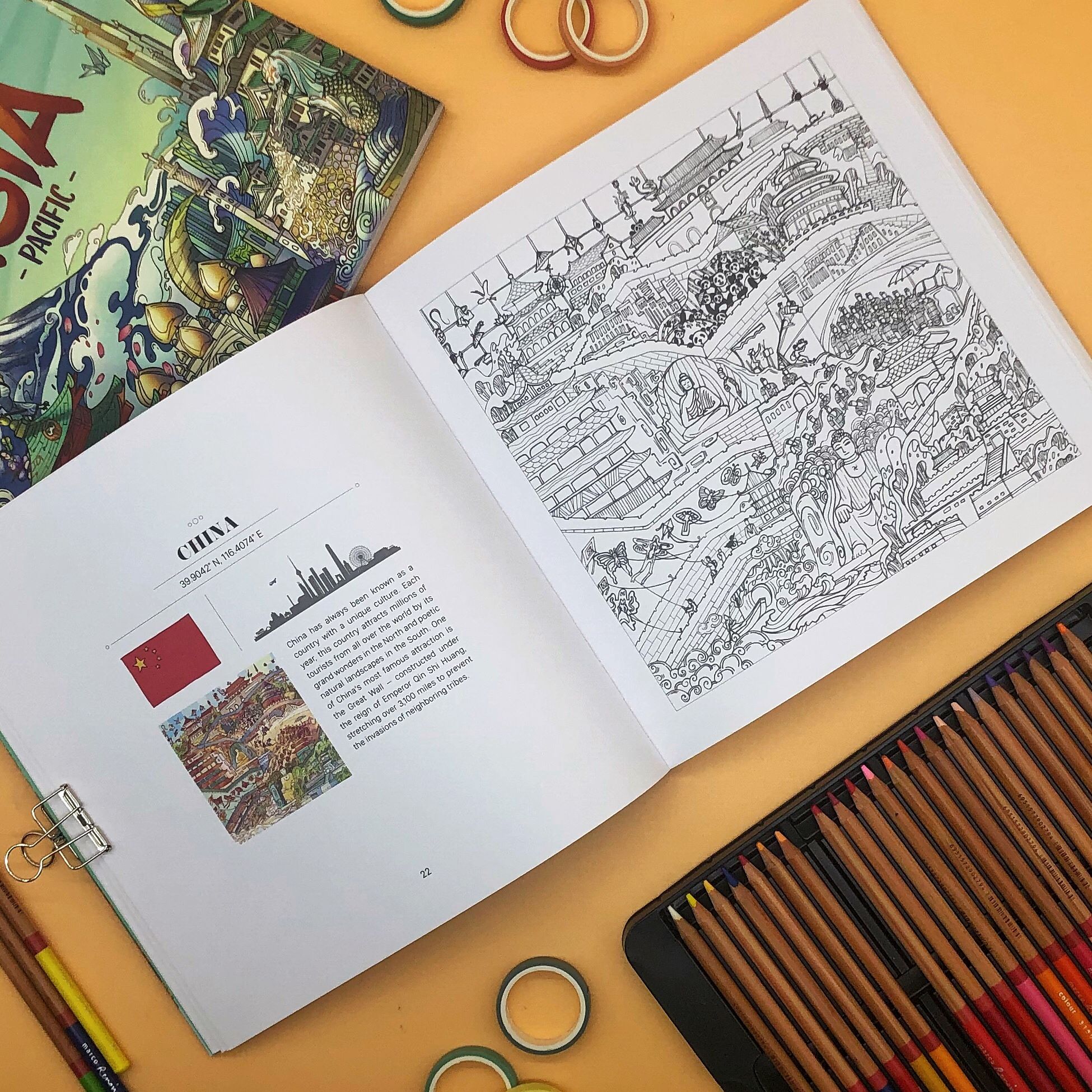  Mysterious Asia Pacific Coloring Book 