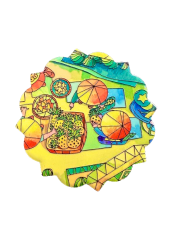 3D Ceramic Flower Shape 02