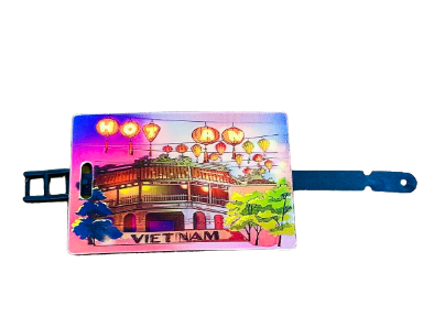  Lenticular Luggage Tag - Hoi An Bridge Pagoda Day & Night 