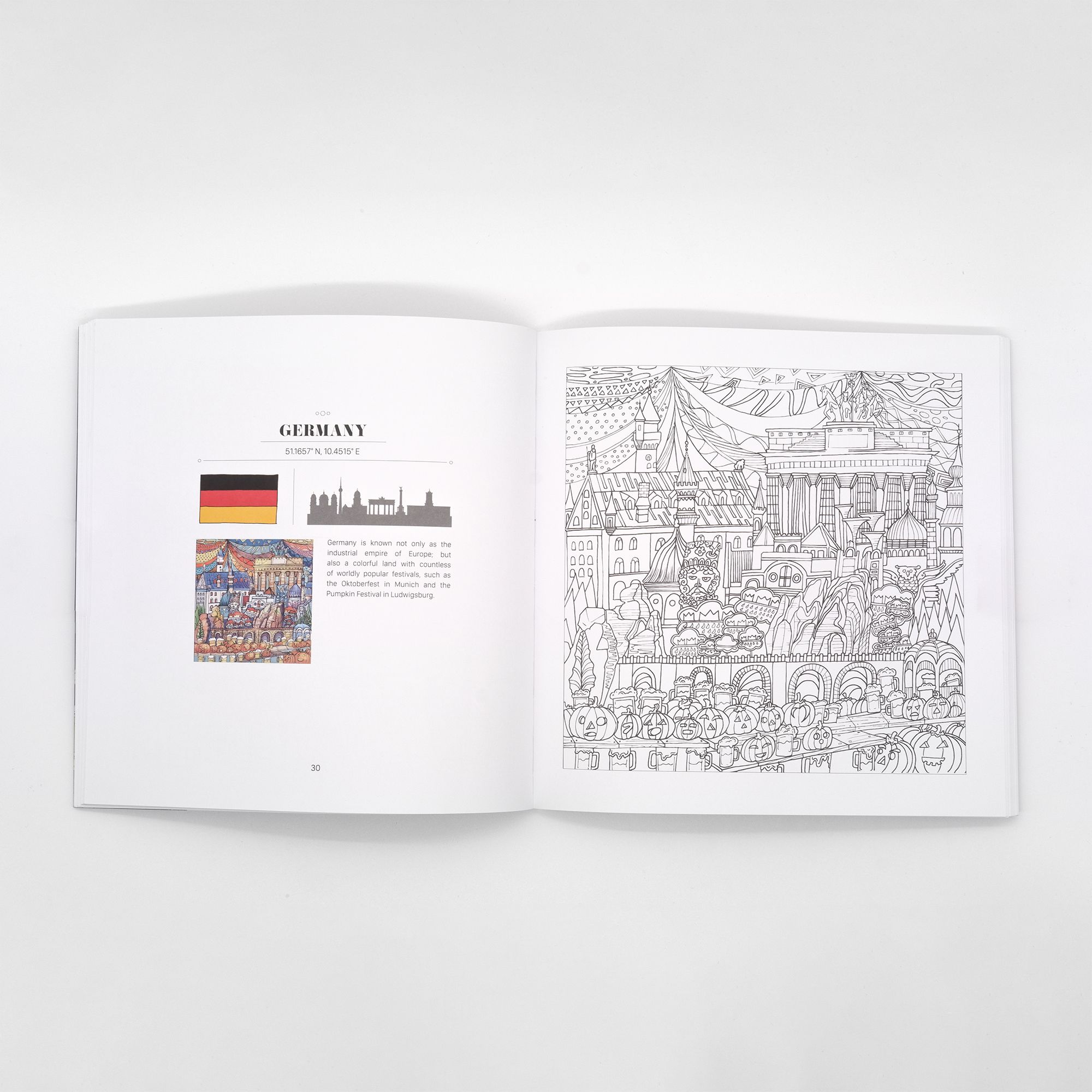  Magnificent Europe Coloring Book 