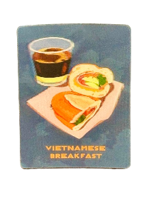  Lenticular Magnet 3D - BANH MI & COFFEE 